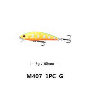 6cm57g Floating Mino Lure Fresh Water Topmouth Culter Weever Mandarin Fish Lure Simulation Bait M407 (Option: G-6cm)