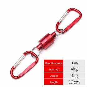 Fishing Magnetic Outdoor Mountaineering Quick Buckle (Option: Red-Double buckle)
