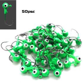 Five Color Fish Hook In Bulk (Option: Green-1g-50PCS)