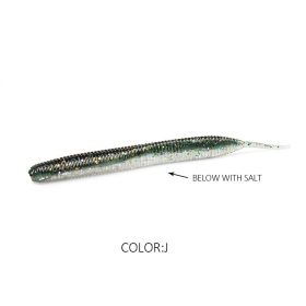 Larva 7.4cm10CM Road Subsoft Bait Monochrome Salt (Option: J-10cm 10pcs)