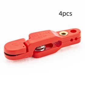 Fast Off-line Fishing Clipped Button Plastic Slipper Fishing Sea Fishing Buckle (Option: Red-4pcs)