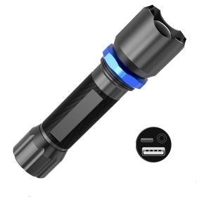 Usb flashlight strong light rechargeable brightness (Option: 1200 mAh With usb)