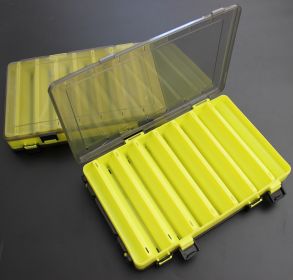 Double-sided double-layer lure box fishing tackle box (Option: Double sided yellow)