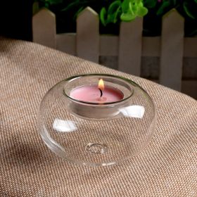Heat Resistant Glass Candlestick For Birthday Party (Option: default)