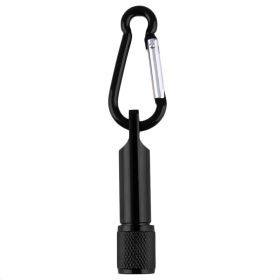Carabiner Small Flashlight Mini Torch (Color: Black)