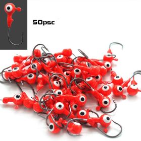 Five Color Fish Hook In Bulk (Option: Red-1.8g-50PCS)