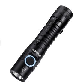 Portable Strong Light C-port Direct Charging Flashlight (Option: Black with battery 2700K)