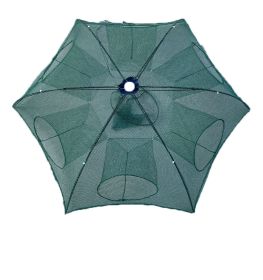 Automatic Folding Fishing Umbrella Net (Option: 6 Inlet Hole)