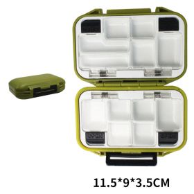 Fishing Supplies Double-layer Spring Accessory Box (Option: Small Army Green)