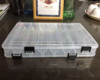Double-sided double-layer lure box fishing tackle box (Option: Double sided transparent)