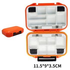 Fishing Supplies Double-layer Spring Accessory Box (Option: Small Orange)