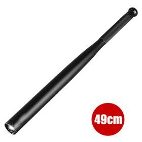 Flashlight with defensive baseball bat (Option: Black-49CM)
