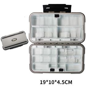 Fishing Supplies Double-layer Spring Accessory Box (Option: Large grey)
