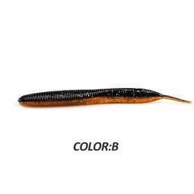 Larva 7.4cm10CM Road Subsoft Bait Monochrome Salt (Option: B-10cm 10pcs)