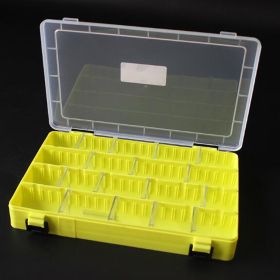 Double-sided double-layer lure box fishing tackle box (Option: Single side yellow)