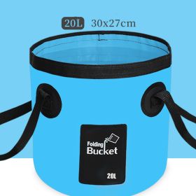 Outdoor portable collapsible water basin (Option: Sky blue 20L)