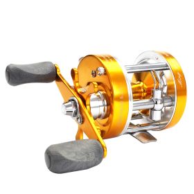 Metal Double Brake Drum Leiqiang Wheel Boat Fishing Reel Weihai Reel Fishing Gear (Option: Gold-Left hand)