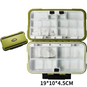 Fishing Supplies Double-layer Spring Accessory Box (Option: Large Army Green)