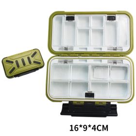 Fishing Supplies Double-layer Spring Accessory Box (Option: Medium Army Green)
