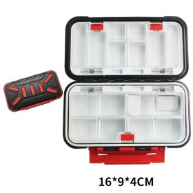 Fishing Supplies Double-layer Spring Accessory Box (Option: Small Black)